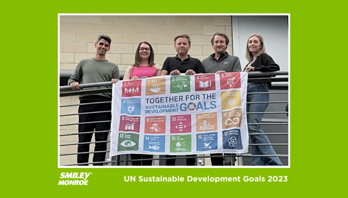 Smiley Monroe has raised the SDG flag to show their support for the UN Sustainable Development Goals.