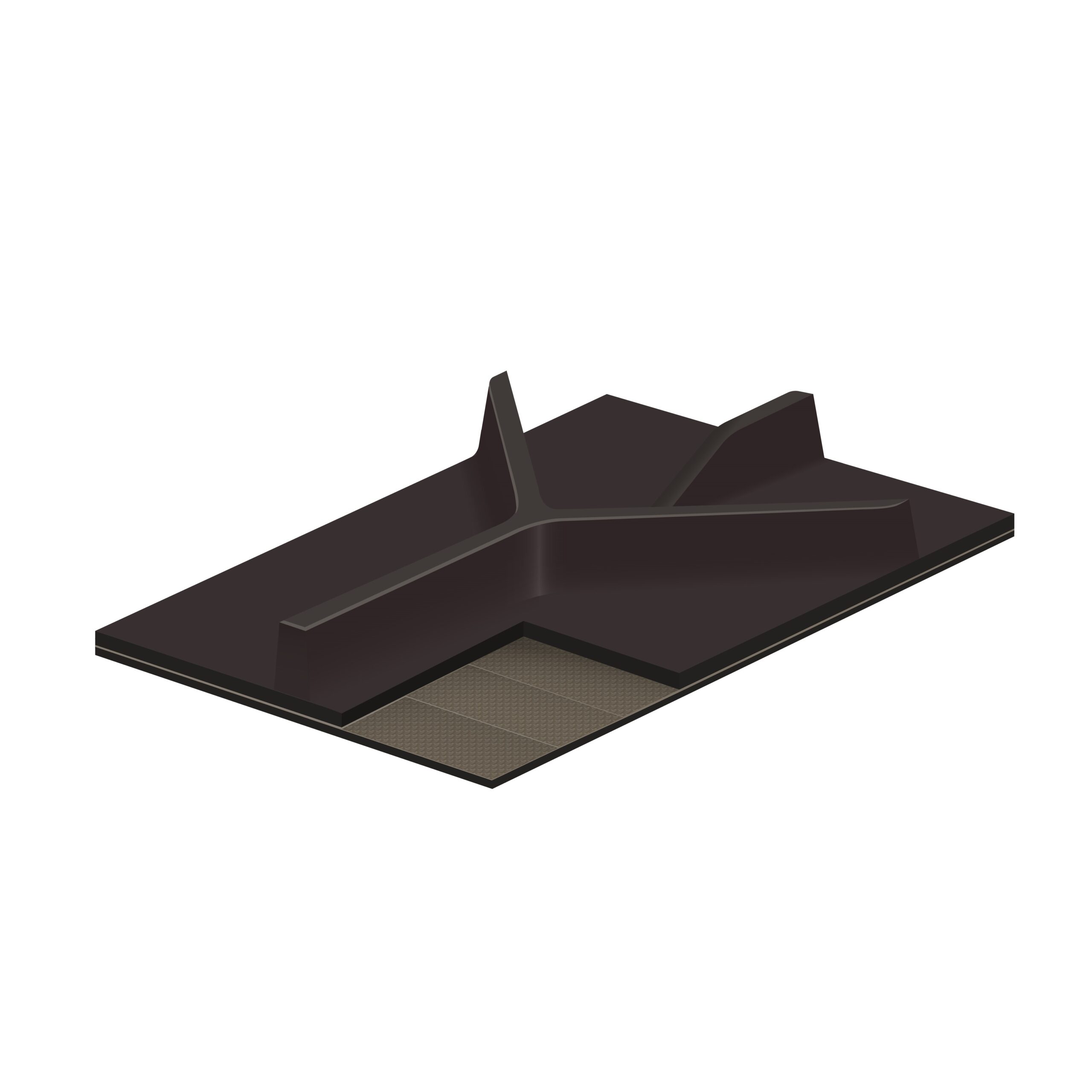 3D Cut out of chevron
